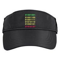 Funny Gift For Computer Geek I Love You Binary Code Adult Drive Performance Visor