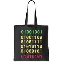 Funny Gift For Computer Geek I Love You Binary Code Tote Bag