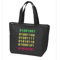 Funny Gift For Computer Geek I Love You Binary Code Zip Tote Bag
