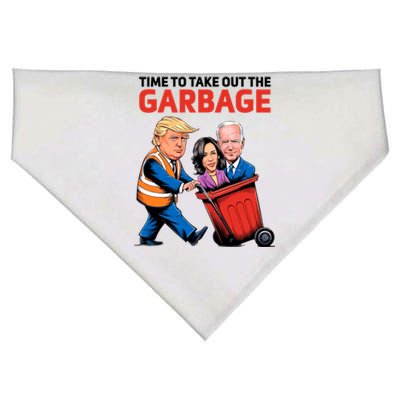 Funny Garbage For Trump 2024 Time To Take Out The Garbage USA-Made Doggie Bandana