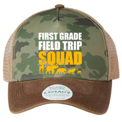 First Grade Field Trip Squad 1st Grade Zoo Crew Safari Legacy Tie Dye Trucker Hat