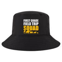 First Grade Field Trip Squad 1st Grade Zoo Crew Safari Cool Comfort Performance Bucket Hat