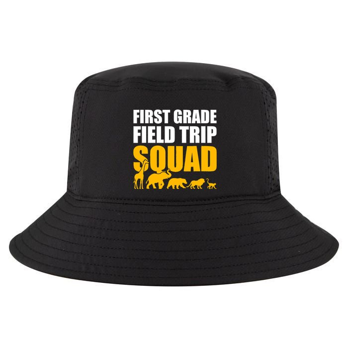 First Grade Field Trip Squad 1st Grade Zoo Crew Safari Cool Comfort Performance Bucket Hat