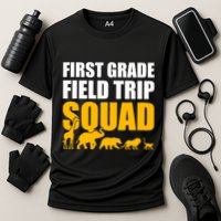 First Grade Field Trip Squad 1st Grade Zoo Crew Safari Cooling Performance Crew T-Shirt