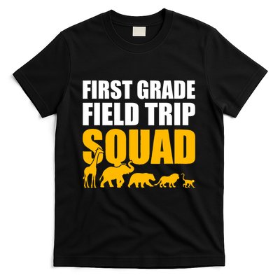 First Grade Field Trip Squad 1st Grade Zoo Crew Safari T-Shirt