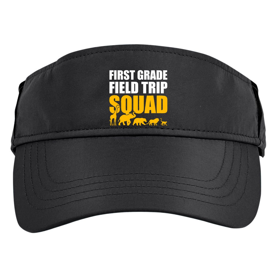 First Grade Field Trip Squad 1st Grade Zoo Crew Safari Adult Drive Performance Visor