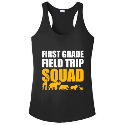 First Grade Field Trip Squad 1st Grade Zoo Crew Safari Ladies PosiCharge Competitor Racerback Tank