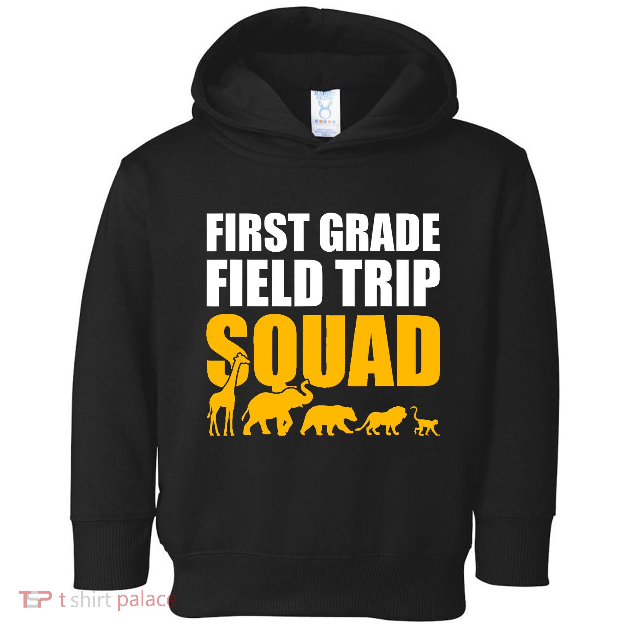 First Grade Field Trip Squad 1st Grade Zoo Crew Safari Toddler Hoodie