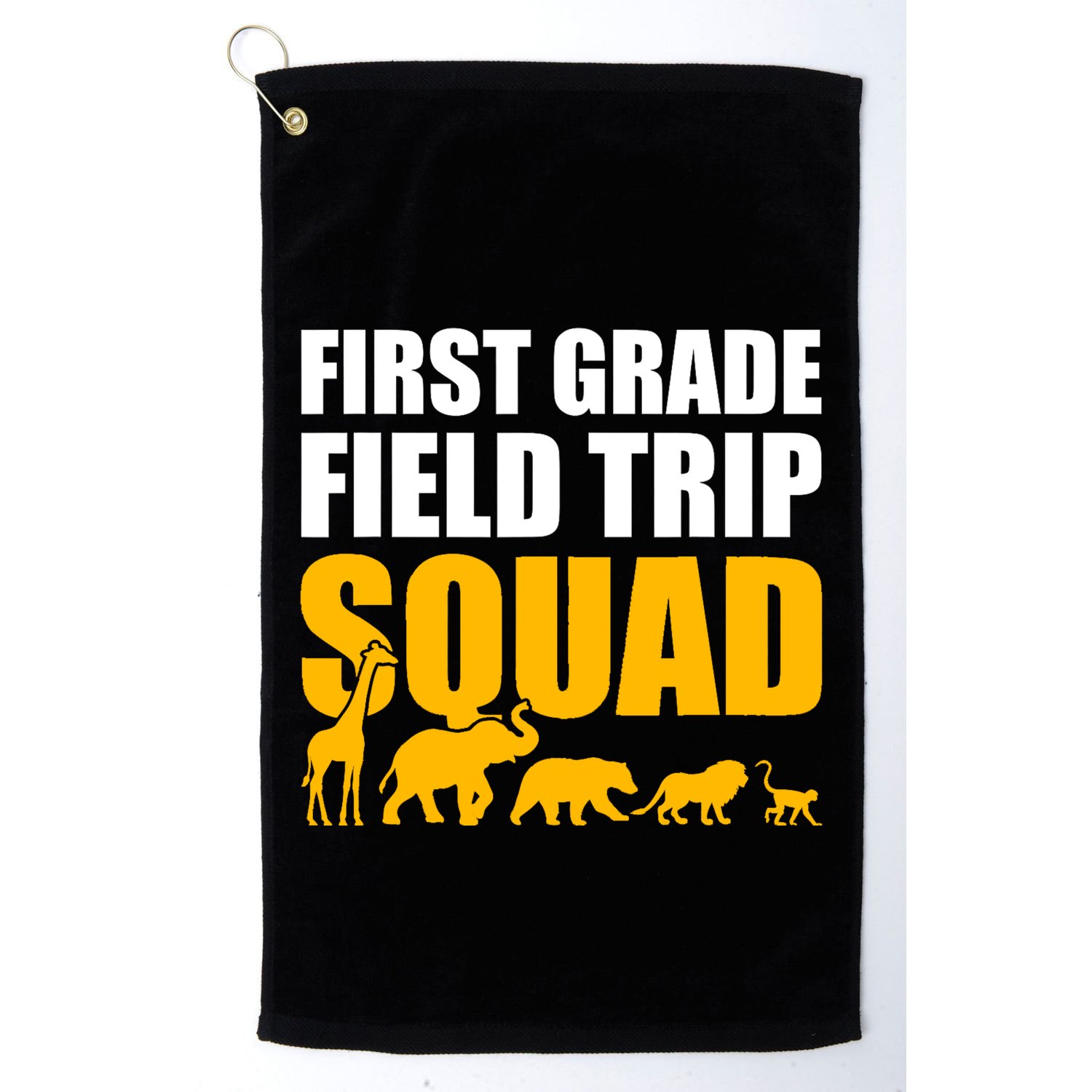 First Grade Field Trip Squad 1st Grade Zoo Crew Safari Golf Towel