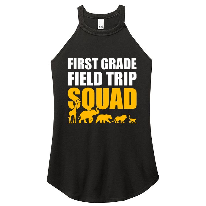 First Grade Field Trip Squad 1st Grade Zoo Crew Safari Women's Perfect Tri Rocker Tank