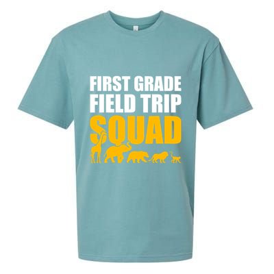 First Grade Field Trip Squad 1st Grade Zoo Crew Safari Sueded Cloud Jersey T-Shirt
