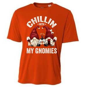 Funny Gnome For Wine Lover Who Loves Chillin With My Gnomies Great Gift Cooling Performance Crew T-Shirt