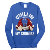 Funny Gnome For Wine Lover Who Loves Chillin With My Gnomies Great Gift Long Sleeve Shirt