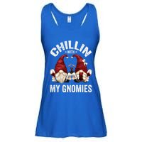 Funny Gnome For Wine Lover Who Loves Chillin With My Gnomies Great Gift Ladies Essential Flowy Tank