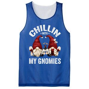 Funny Gnome For Wine Lover Who Loves Chillin With My Gnomies Great Gift Mesh Reversible Basketball Jersey Tank