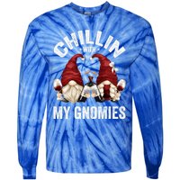 Funny Gnome For Wine Lover Who Loves Chillin With My Gnomies Great Gift Tie-Dye Long Sleeve Shirt