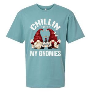 Funny Gnome For Wine Lover Who Loves Chillin With My Gnomies Great Gift Sueded Cloud Jersey T-Shirt