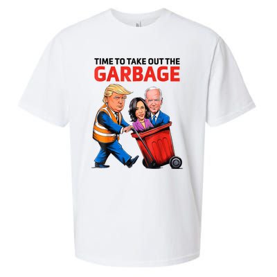 Funny Garbage For Trump 2024 Time To Take Out The Garbage Sueded Cloud Jersey T-Shirt