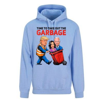 Funny Garbage For Trump 2024 Time To Take Out The Garbage Unisex Surf Hoodie