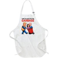 Funny Garbage For Trump 2024 Time To Take Out The Garbage Full-Length Apron With Pockets