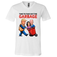 Funny Garbage For Trump 2024 Time To Take Out The Garbage V-Neck T-Shirt