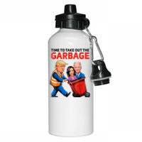 Funny Garbage For Trump 2024 Time To Take Out The Garbage Aluminum Water Bottle