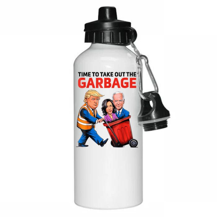 Funny Garbage For Trump 2024 Time To Take Out The Garbage Aluminum Water Bottle