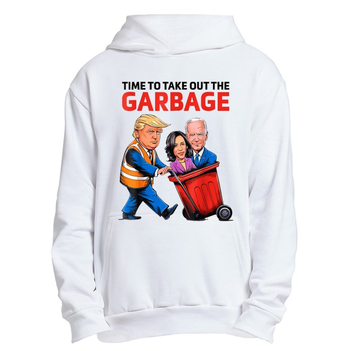 Funny Garbage For Trump 2024 Time To Take Out The Garbage Urban Pullover Hoodie