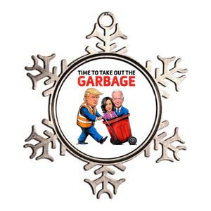 Funny Garbage For Trump 2024 Time To Take Out The Garbage Metallic Star Ornament