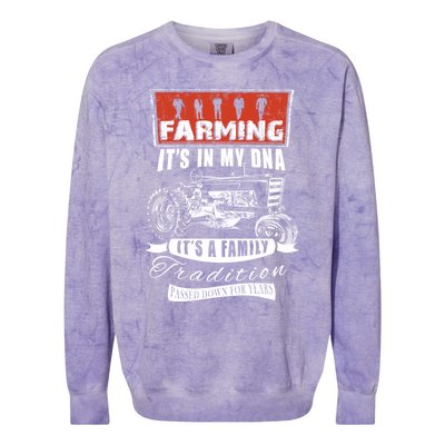 Farmer Gift Funny Farming Gift For Farmers Colorblast Crewneck Sweatshirt