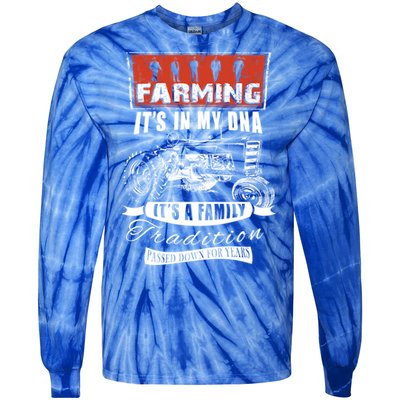 Farmer Gift Funny Farming Gift For Farmers Tie-Dye Long Sleeve Shirt