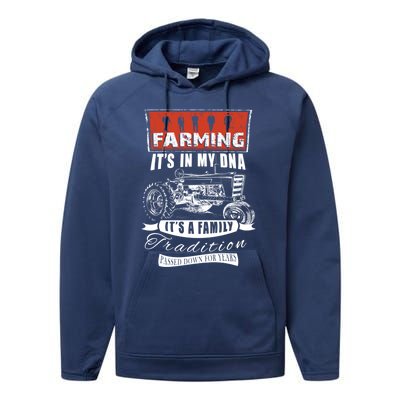 Farmer Gift Funny Farming Gift For Farmers Performance Fleece Hoodie