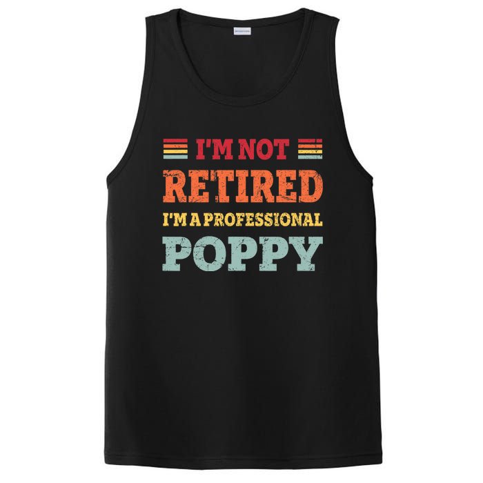 Funny Grandpa For Father Day Retired Poppy Gifts PosiCharge Competitor Tank