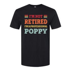 Funny Grandpa For Father Day Retired Poppy Gifts Softstyle CVC T-Shirt