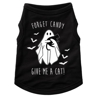 Funny Ghost Forget Candy Give Me A Cat Halloween Doggie Tank