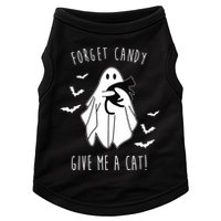 Funny Ghost Forget Candy Give Me A Cat Halloween Doggie Tank