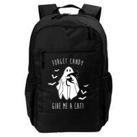 Funny Ghost Forget Candy Give Me A Cat Halloween Backpack