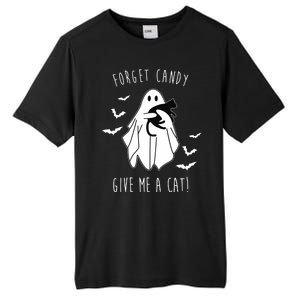 Funny Ghost Forget Candy Give Me A Cat Halloween Tall Fusion ChromaSoft Performance T-Shirt