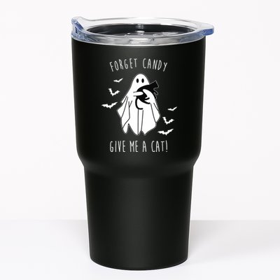 Funny Ghost Forget Candy Give Me A Cat Halloween Tumbler