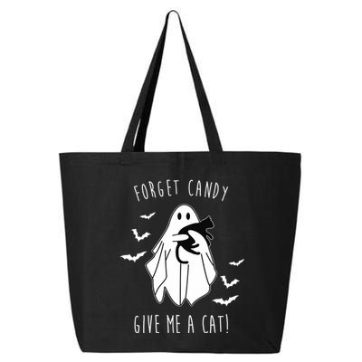 Funny Ghost Forget Candy Give Me A Cat Halloween 25L Jumbo Tote