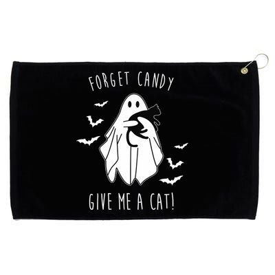 Funny Ghost Forget Candy Give Me A Cat Halloween Grommeted Golf Towel