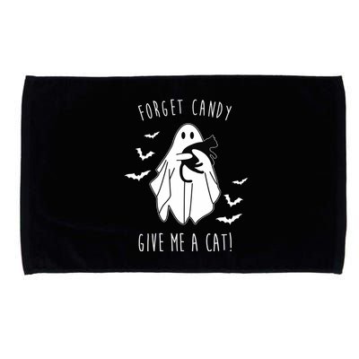 Funny Ghost Forget Candy Give Me A Cat Halloween Microfiber Hand Towel