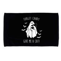Funny Ghost Forget Candy Give Me A Cat Halloween Microfiber Hand Towel