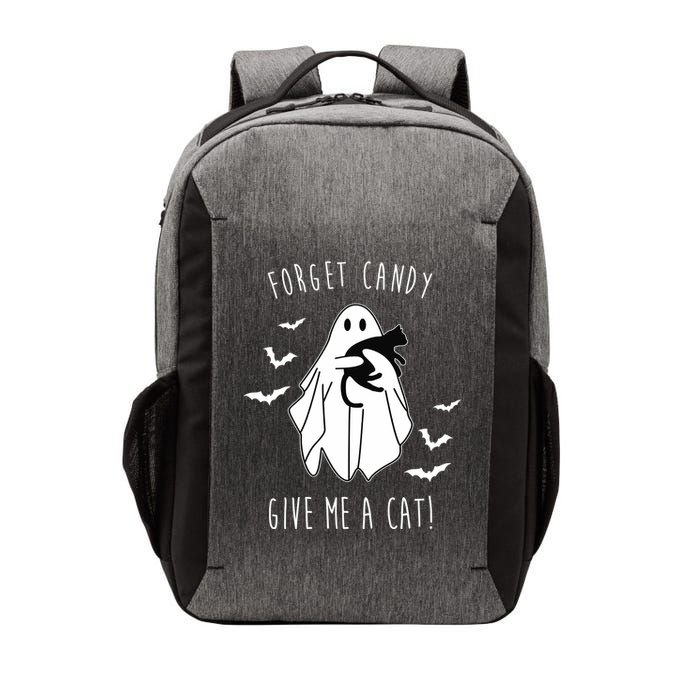 Funny Ghost Forget Candy Give Me A Cat Halloween Vector Backpack