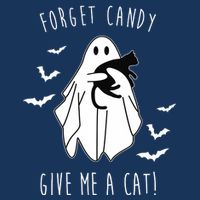 Funny Ghost Forget Candy Give Me A Cat Halloween Infant Baby Jersey Bodysuit