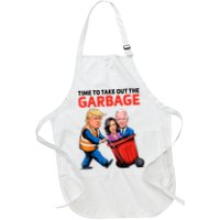 Funny Garbage For Trump 2024 Time To Take Out The Garbage Full-Length Apron With Pockets