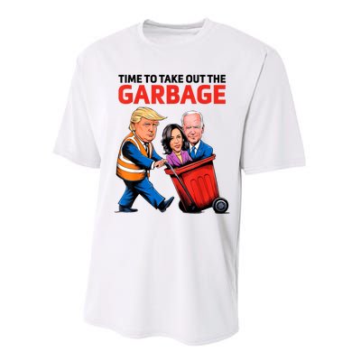 Funny Garbage For Trump 2024 Time To Take Out The Garbage Performance Sprint T-Shirt