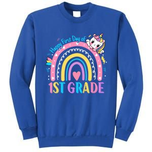 First Grade First Day To School 1St Grade Unicorn Gift Sweatshirt