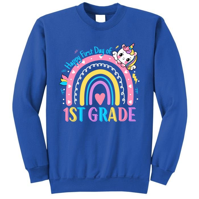 First Grade First Day To School 1St Grade Unicorn Gift Sweatshirt