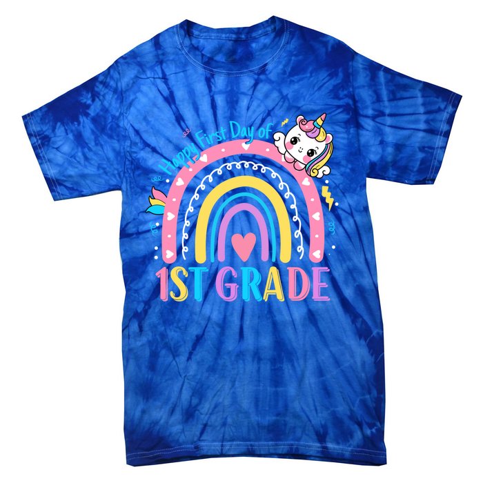 First Grade First Day To School 1St Grade Unicorn Gift Tie-Dye T-Shirt